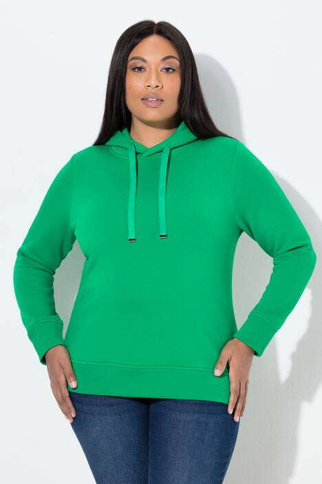 Hoodie, geribbelde boorden, capuchon, lange mouwen
