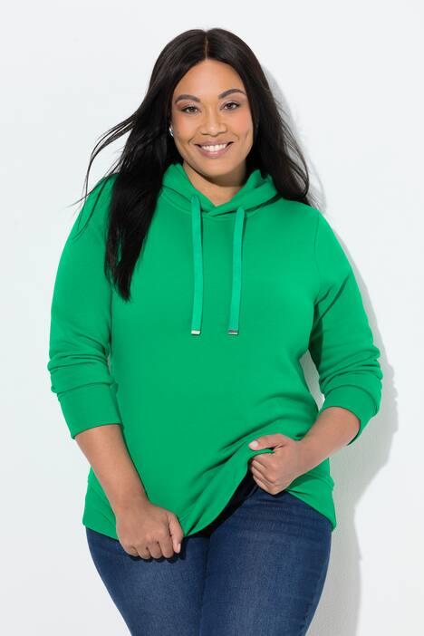 Hoodie, geribbelde boorden, capuchon, lange mouwen