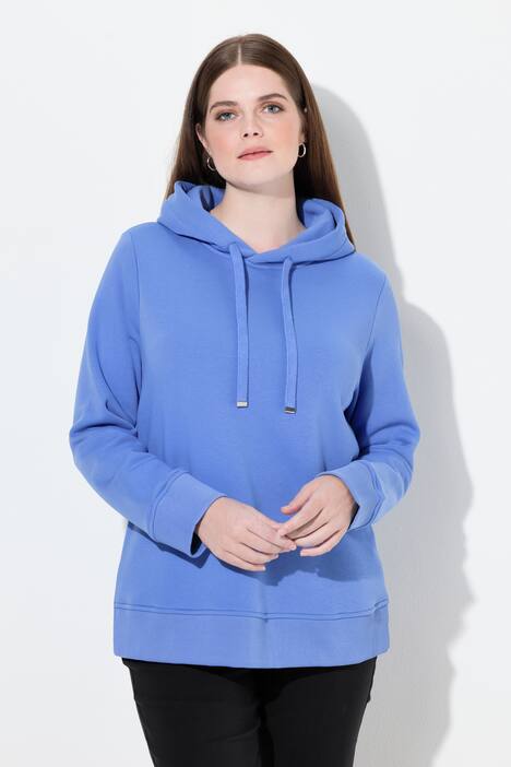Hoodie, geribbelde boorden, capuchon, lange mouwen