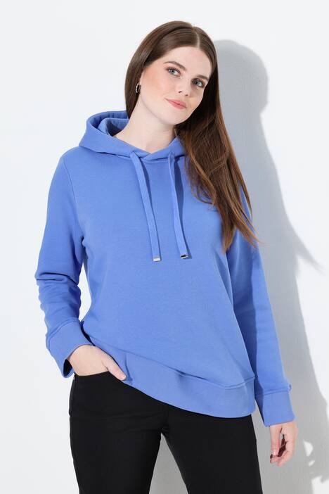 Hoodie, geribbelde boorden, capuchon, lange mouwen