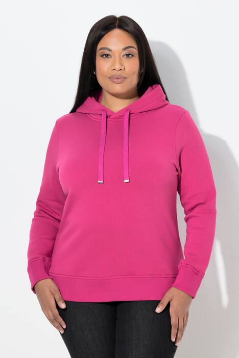 Hoodie, geribbelde boorden, capuchon, lange mouwen