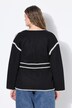 Veste oversize en lainage, liseré brodé