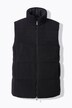 Gilet réversible ample, tissu lisse / bouclette