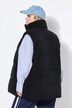 Gilet réversible ample, tissu lisse / bouclette