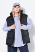 Gilet réversible ample, tissu lisse / bouclette