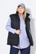 Gilet réversible ample, tissu lisse / bouclette