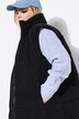 Gilet réversible ample, tissu lisse / bouclette