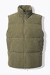 Gilet matelassé oversize en velours côtelé, 2 poches