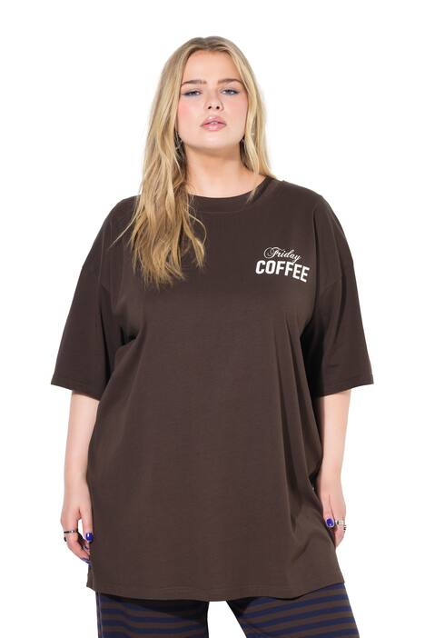 Tričko, oversize, potsik Coffee na zádech