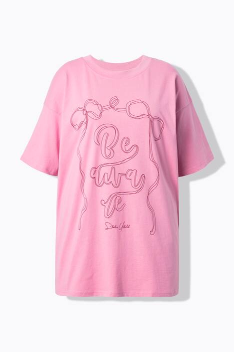 Camiseta, oversize, estampado de lazos