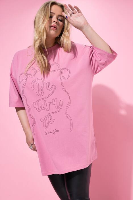 Camiseta, oversize, estampado de lazos