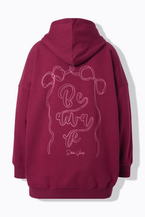 Hoodie, oversized, Schleifen-Print, Kapuze
