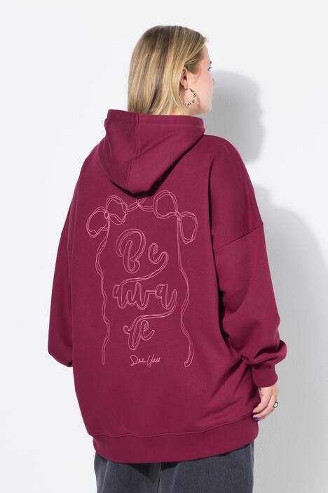 Hoodie, oversized, Schleifen-Print, Kapuze