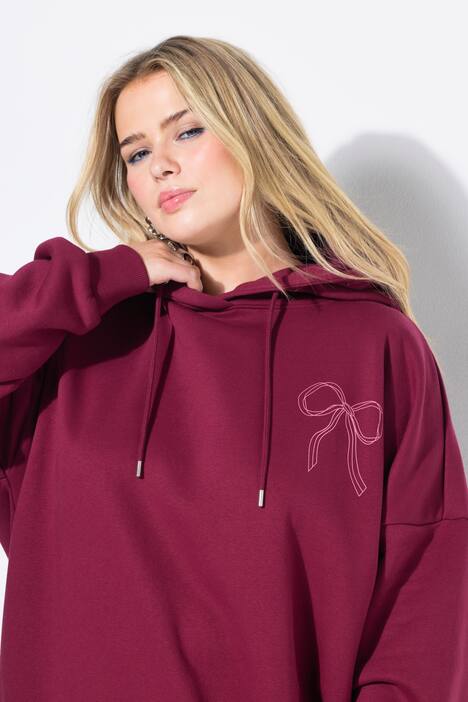 Hoodie, oversized, Schleifen-Print, Kapuze