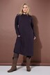 Robe maxi en jersey côtelé à rayures, coupe évasée, manche longues