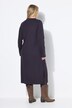 Robe maxi en jersey côtelé à rayures, coupe évasée, manche longues