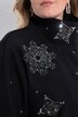 Jakke, broderi, kort, ståkrage, langermet