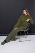 Pantalón, pernera ancha, cintura alta, brillo Jacquard