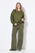 Pantalón, pernera ancha, cintura alta, brillo Jacquard