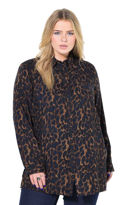 Košilová halenka, Boxy střih, leopardí vzor