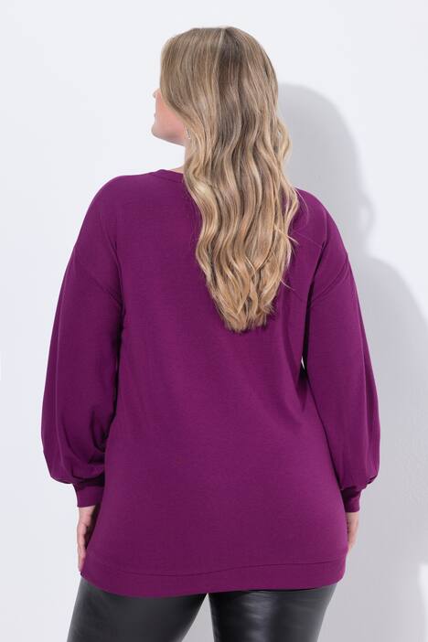 Sweatshirt, hart-cutout, lange ballonmouw