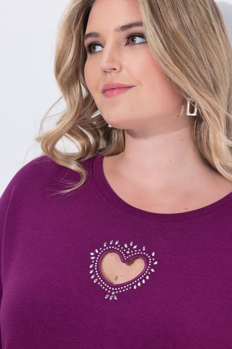 Sweatshirt, hart-cutout, lange ballonmouw
