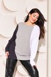 Pull à larges rayures, encolure bateau et manches longues
