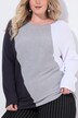Pull à larges rayures, encolure bateau et manches longues