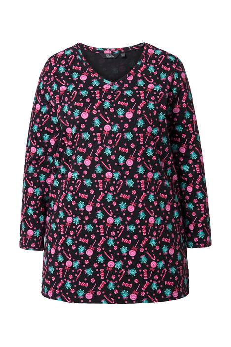 Tričko, A střih, bonbony, výstřih do V, dlouhé rukkávy