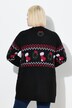 Chaqueta larga de punto, Navidad, escote en V, manga larga