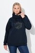 Sweat-shirt à col montant et manches longues, flocon de neige