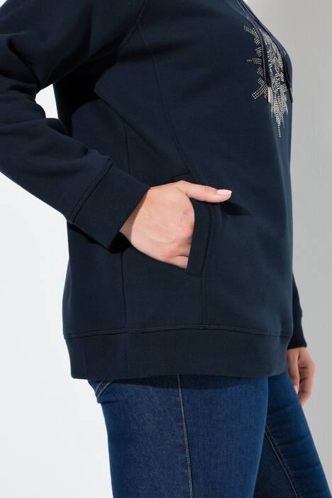 Sweatshirt, snefnug, ståkrave, lange ærmer