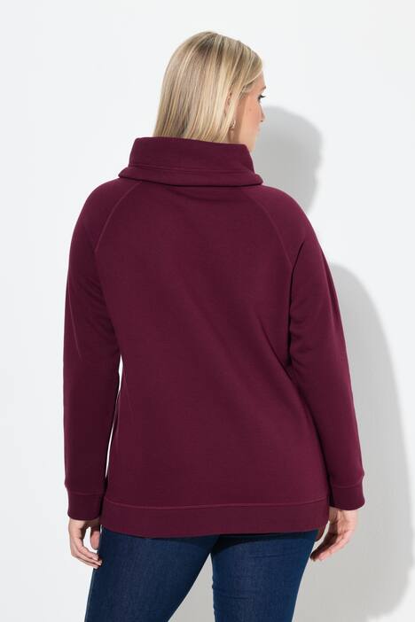 Sweatskjorte, skjell, ståkrage, lange ermer