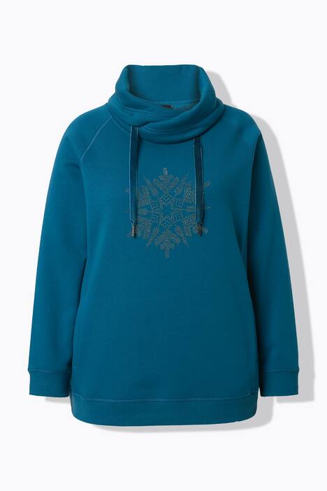 Sweatshirt, snefnug, ståkrave, lange ærmer