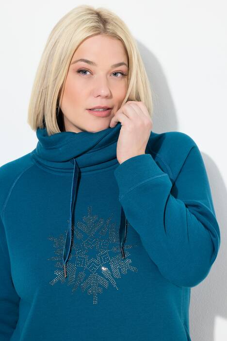 Sweatshirt, snefnug, ståkrave, lange ærmer