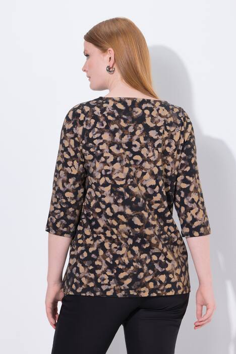 Shirt, Ziersteine, A-Linie, Rundhals, 3/4-Arm, Pima Cotton