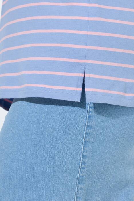 Shirt, strepen, ronde hals, 3/4-mouwen, biologisch katoen