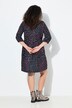 Jerseykleid, Animaldruck, A-Linie, V-Ausschnitt, 3/4-Arm