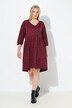 Robe en jersey évasée à col en V et manches 3/4, imprimé animal