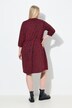 Robe en jersey évasée à col en V et manches 3/4, imprimé animal