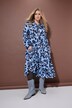 Robe maxi imprimé léopard, coupe évasée et volants