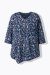 Maglia dal taglio svasato con pieghe decorative, scollo a V e maniche a 3/4