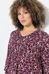 T-shirt, plis fantaisie, ligne en A, col en V, manches 3/4