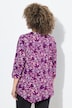 T-shirt, plis fantaisie, ligne en A, col en V, manches 3/4