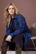 Skjortebluse, oversized, denim look, lange ermer for innvendig rynking