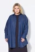 Skjortebluse, oversized, denim look, lange ermer for innvendig rynking