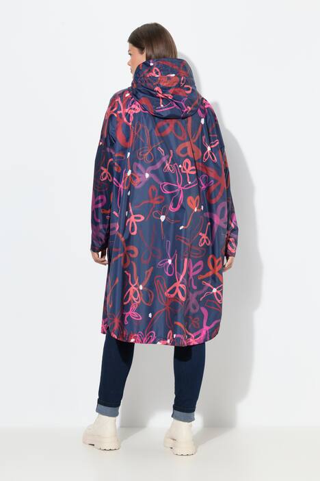 Funktions-Regencape, Unisex, Print, Kapuze