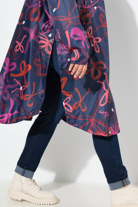 Funktions-Regencape, Unisex, Print, Kapuze