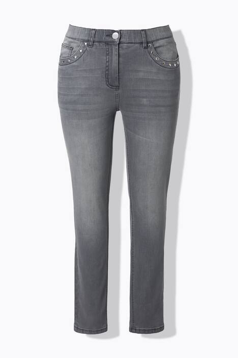 Jeans Sarah, Ziernieten, schmales Bein, Komfortbund