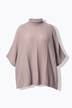 Gebreide poncho, gestructureerde ribbels, oversized, col